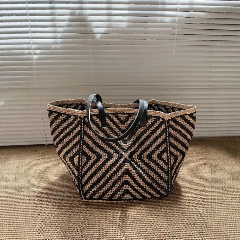 Crochet Bag Raffia - Oversized grote raffia stro tas dames