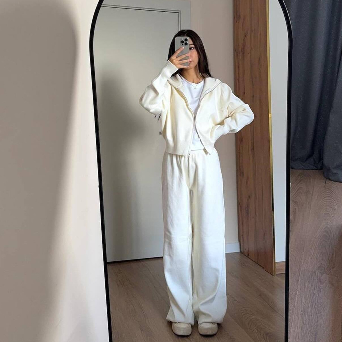 Linen Pant Wide - Vrouwen bijpassende sets gebreide casual tweedelige