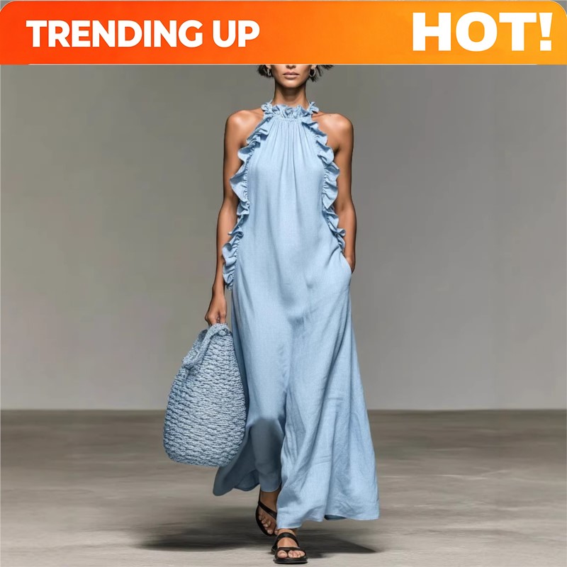 Maxi Dress Halter - Aangepaste sexy halterjurk voor dames met