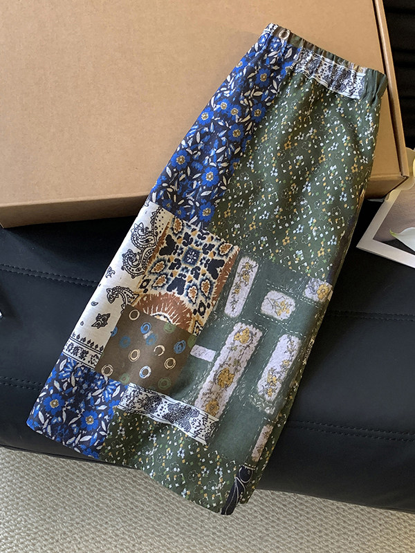 Koreaanse Japanse grote maat d - Midi Skirt Floral recensie en prijs