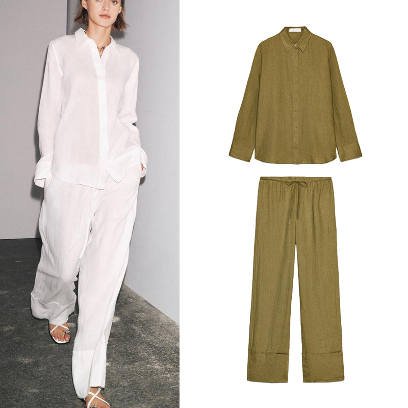 Casual lange mouwen overhemd m - Linen Pant Wide recensie en prijs