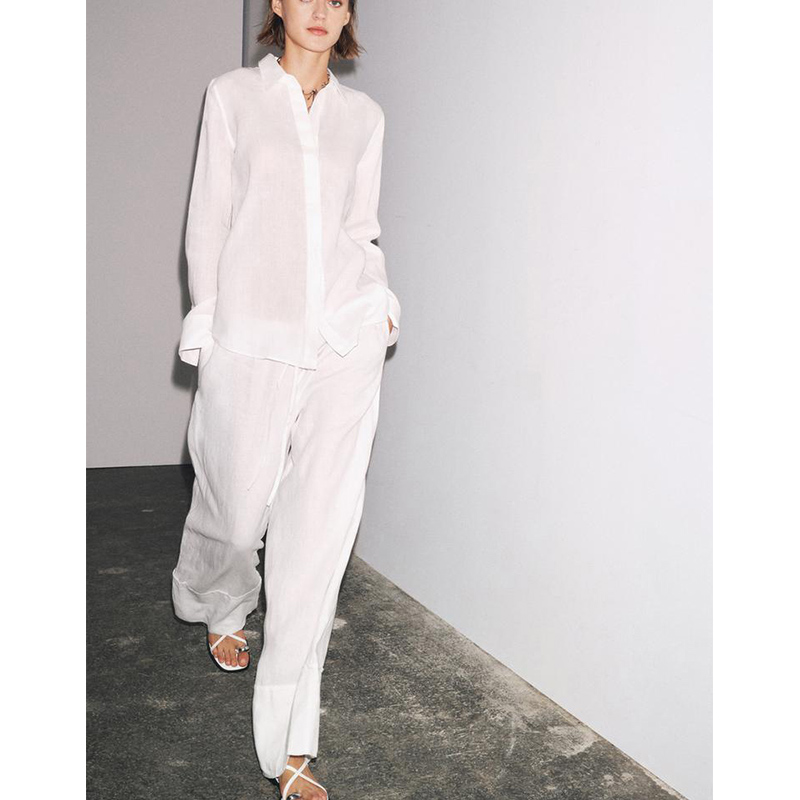 Casual lange mouwen overhemd m - Linen Pant Wide recensie en prijs