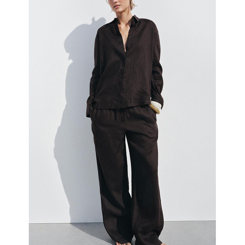 Casual lange mouwen overhemd m - Linen Pant Wide recensie en prijs