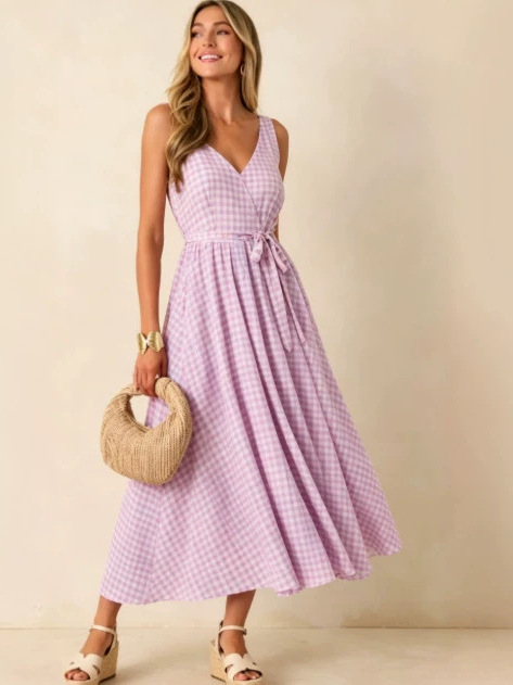 Zomer 2026 Grote Maat Bloemend - Linen Dress Wrap recensie en prijs
