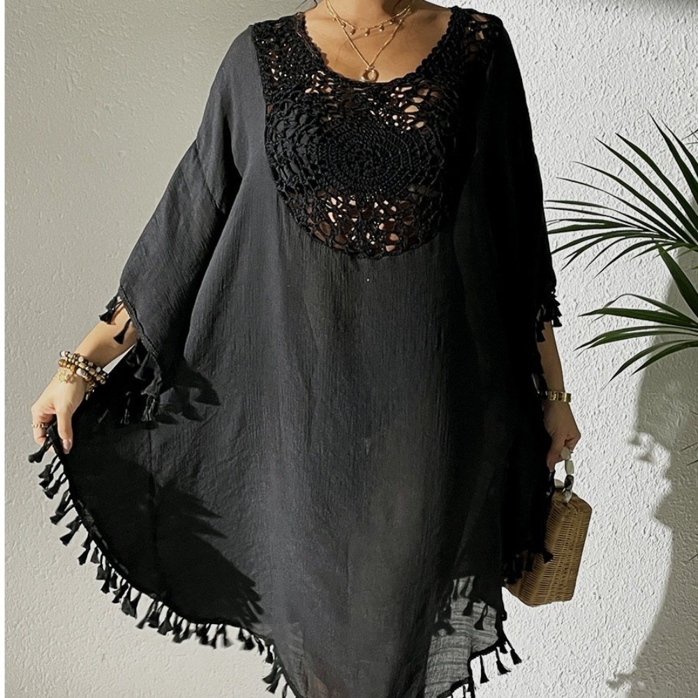Zomerjurk met vierkante hals,  - Cover Up Kaftan recensie en prijs