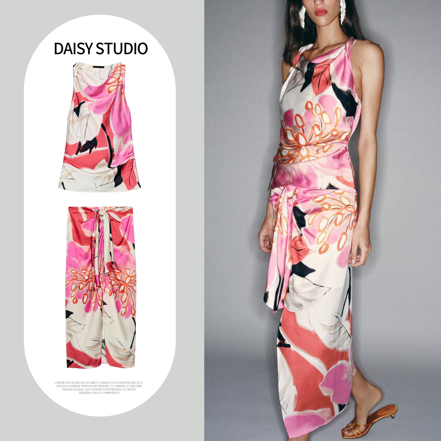 Hoge taille, midi-rok, jurk me - Midi Skirt Floral recensie en prijs