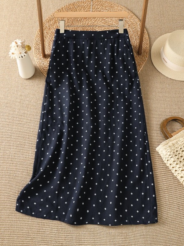 Hoge taille bloemenrok met blo - Midi Skirt Floral recensie en prijs