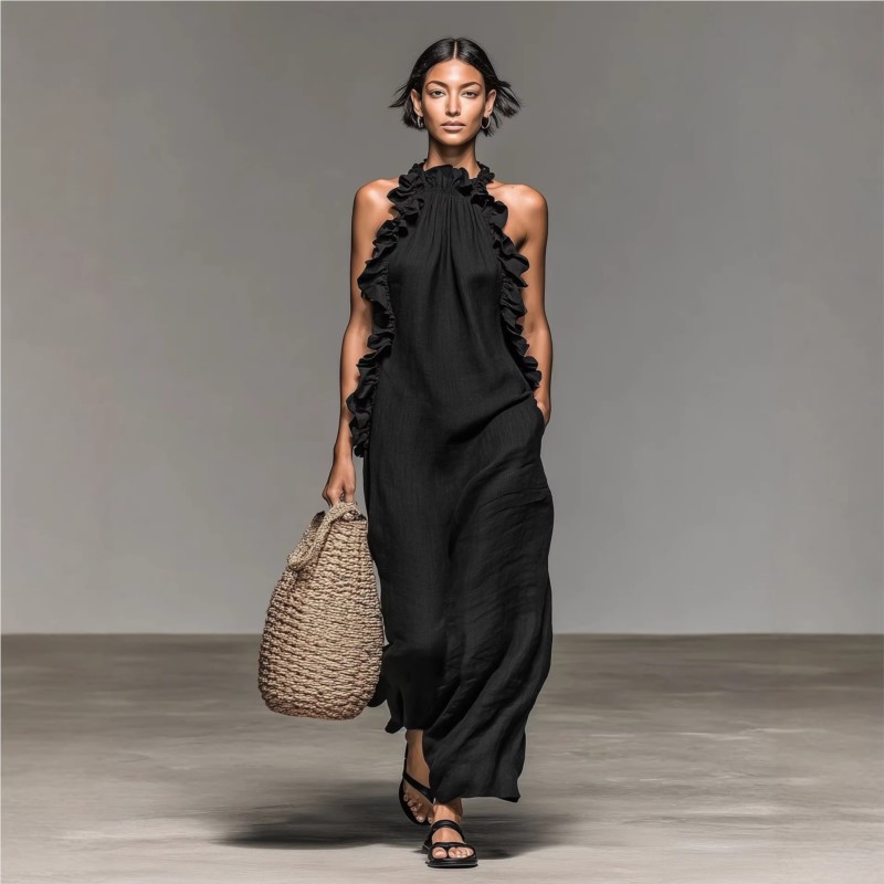 Aangepaste sexy halterjurk voo - Maxi Dress Halter recensie en prijs