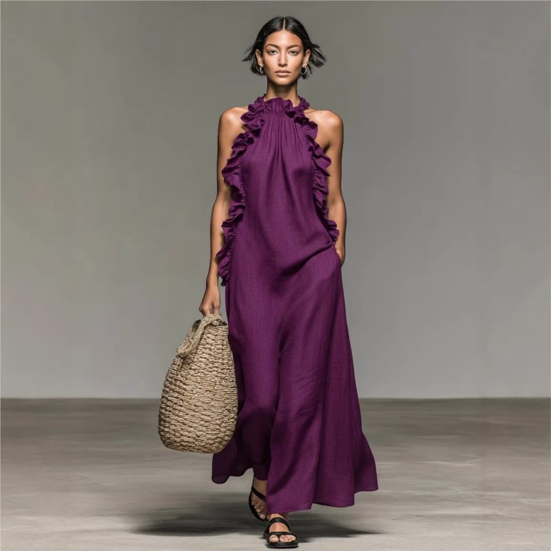 Aangepaste sexy halterjurk voo - Maxi Dress Halter recensie en prijs
